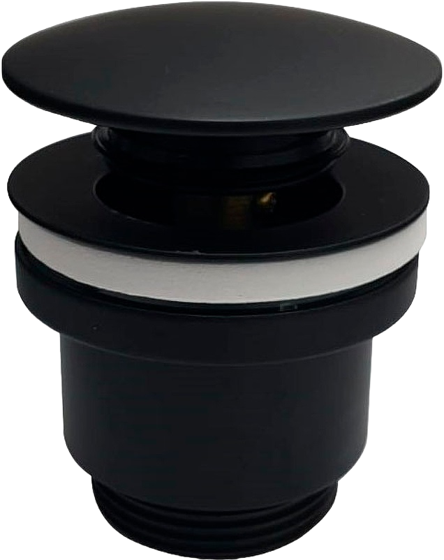 Донный клапан для раковины Haiba HB64-7 без перелива, матовый черный