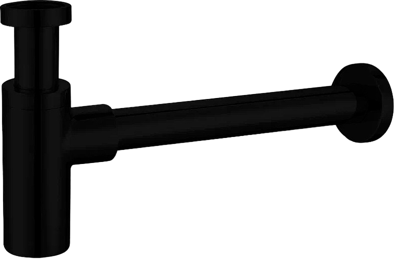 Сифон для раковины Haiba HB80-7 32 мм, бутылочный, матовый черный, нержавеющая сталь