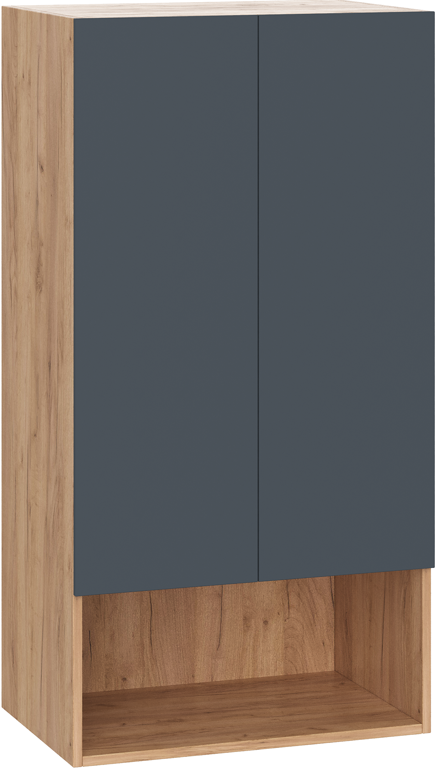 Шкаф над стиральной машиной DIWO Суздаль 60 навесной c полкой дуб вотан, антрацит