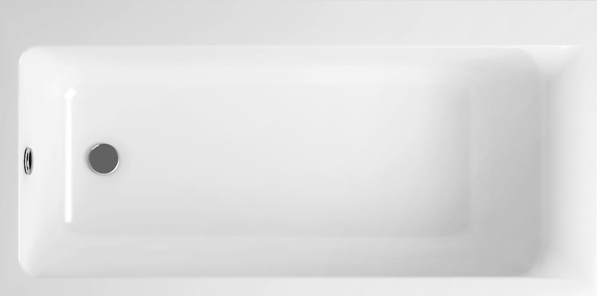 Акриловая ванна Lavinia Boho Catani L 160x80 см, левая, встраиваемая, белый глянец, с каркасом