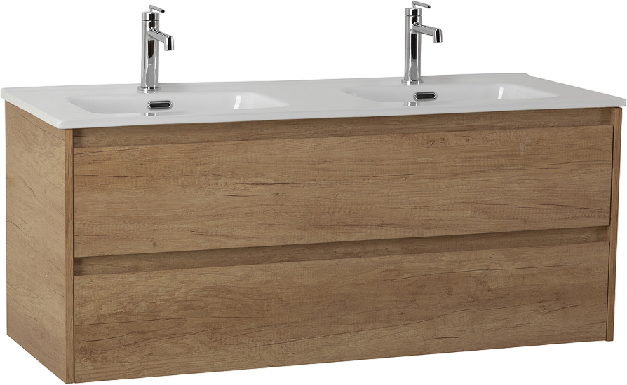 Тумба под раковину без столешницы BelBagno Kraft 120 для двоих, rovere nebrasca nature