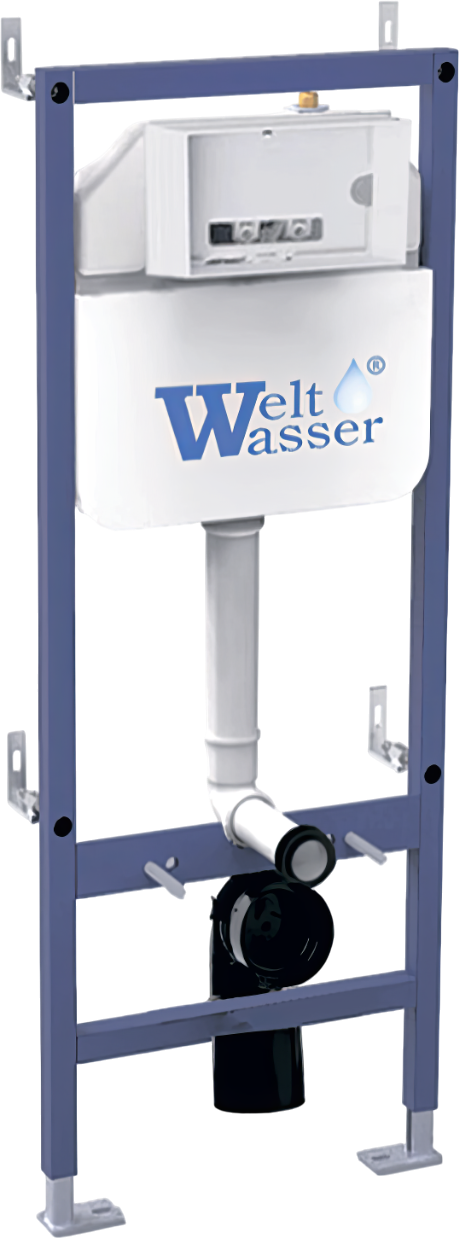 Инсталляция для унитаза Weltwasser WW INS Bamberg 460 крепление к полу и стене, с регулировкой по высоте, с шумоизоляцией