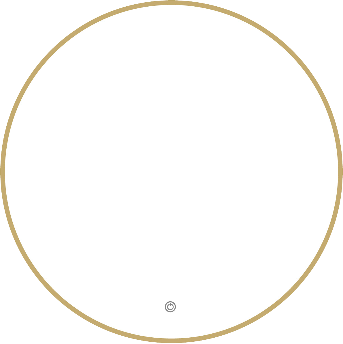 Зеркало круглое Fixsen 1000 FX-1060G 60х60 с подсветкой