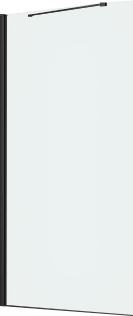 Шторка на ванну Cezares Liberta V-1-TB-90/155-C-NERO стекло прозрачное