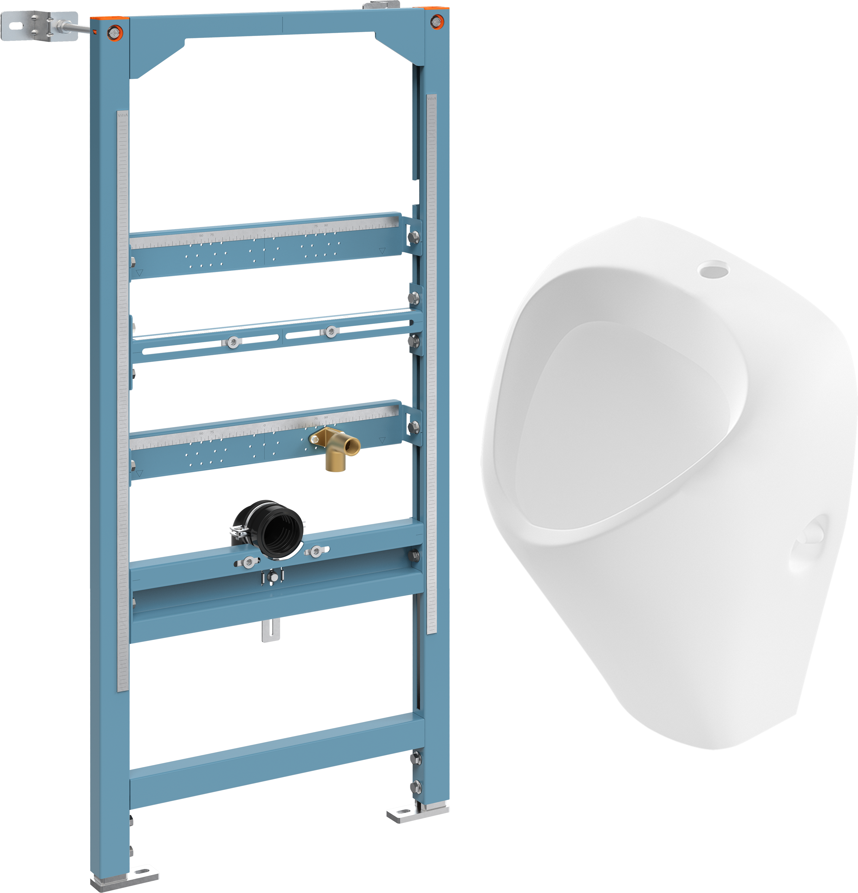 Комплект Инсталляция VitrA Frame 880-3800 + Писсуар Sanita luxe Long PS/Long/Mech/WHT.G/S1