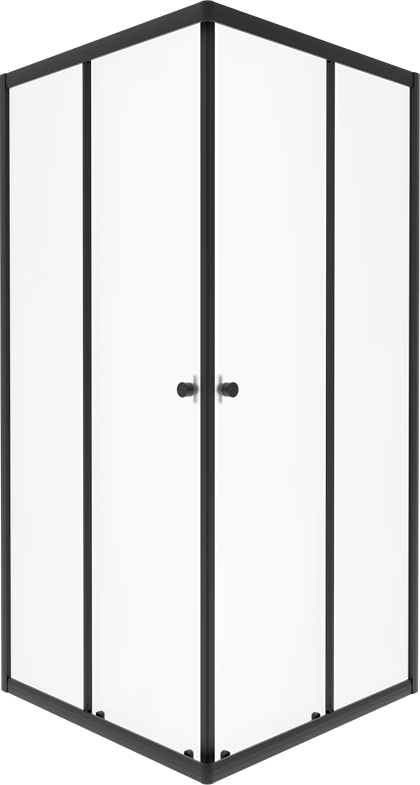Душевой уголок Triton Вента БВ Щ0000064631 90х90 см, профиль черный матовый, стекло матовое