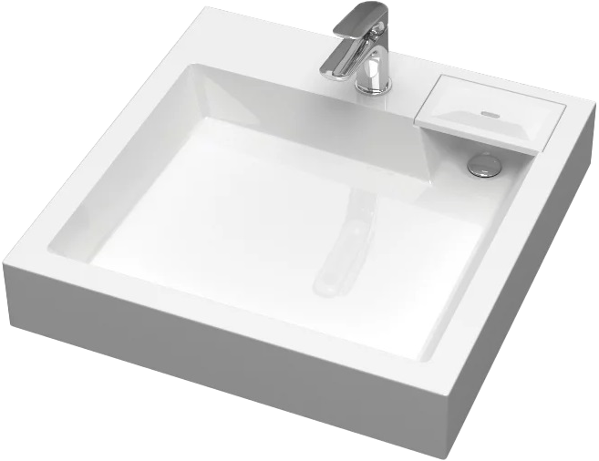 Раковина над стиральной машиной Reflexion Sigma RX6060SI 60 глянцевая белая, прямоугольная, с комплектом кронштейнов