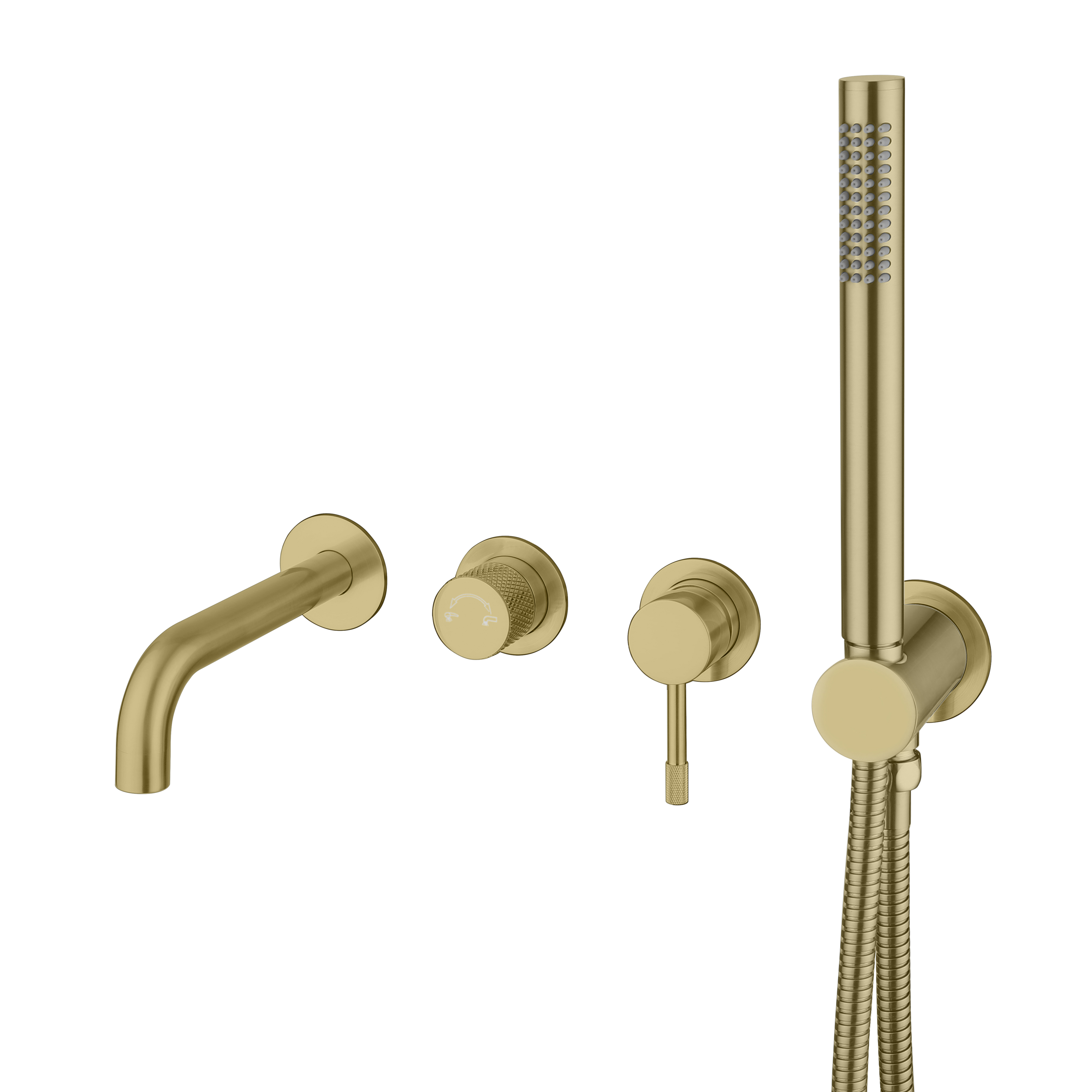 Встраиваемый смеситель для душа и ванны Boheme Uno 464-3-MG С ВНУТРЕННЕЙ ЧАСТЬЮ, matt gold