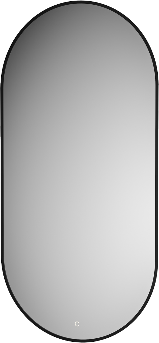 Зеркало Defesto Aura DF 2926S 60x120 с нейтральной подсветкой, сенсорный выключатель, черное