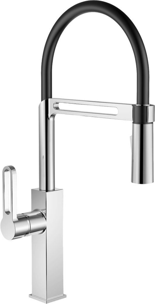 Смеситель для кухни GOLDEN FOX Kitchen Pro 11022 хром/черный