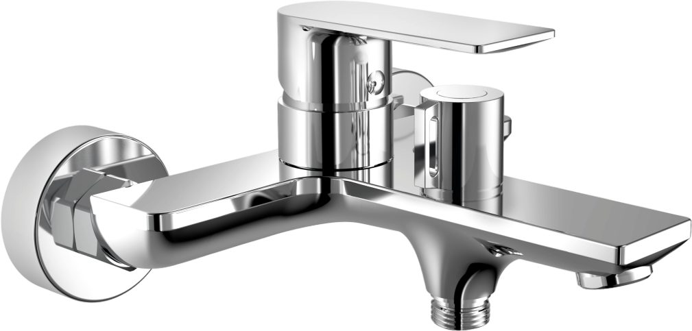 Смеситель для ванны с душем GOLDEN FOX Broads 10013 хром