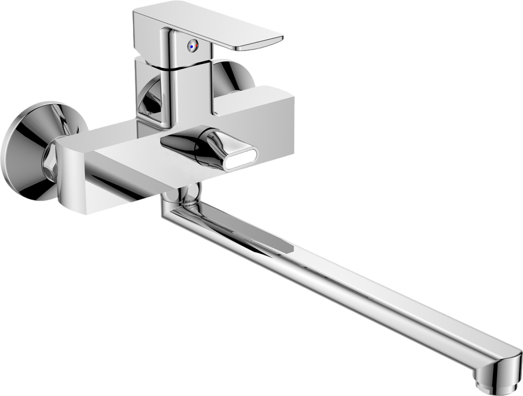 Смеситель с длинным изливом для ванны GOLDEN FOX Exmoor 10135-FOX хром