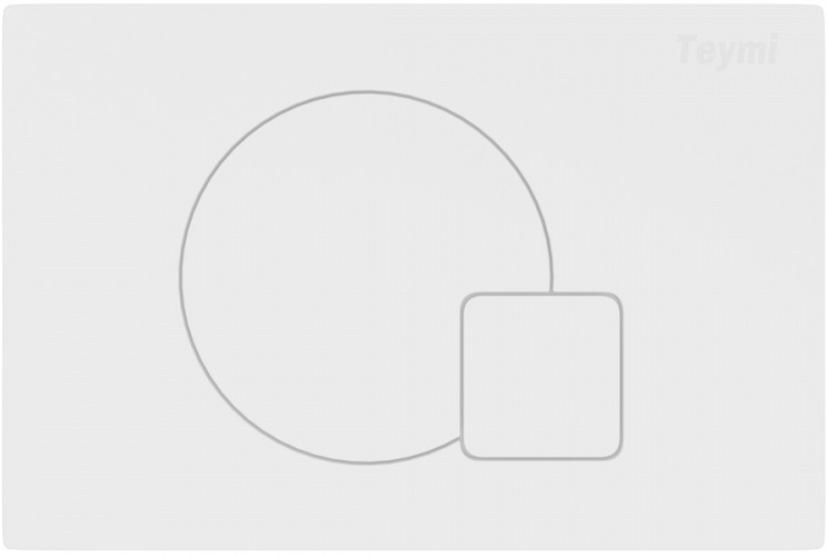 Кнопка смыва для унитаза Teymi Ellie T70024WM АБС-пластик, цвет матовый белый