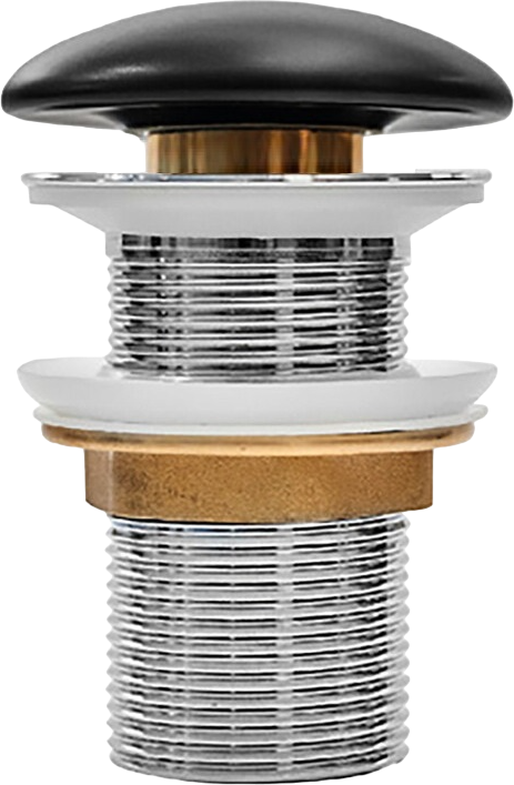 Донный клапан для раковины Milleau PD1 PD1MB/OO без перелива, матовый черный