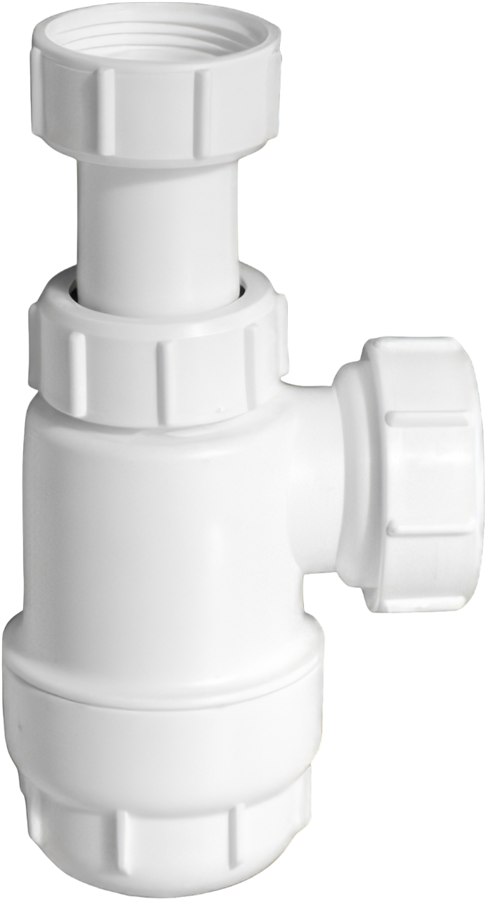 Сифон для раковины McAlpine MRW240NW 32 мм, бутылочный, белый, с пробкой