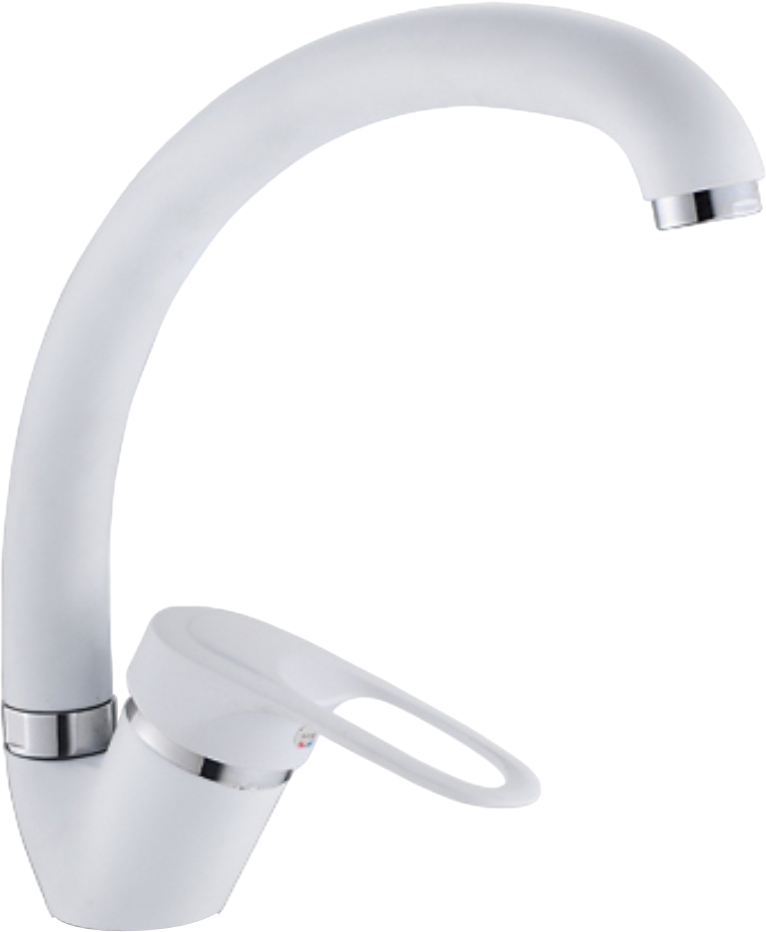 Смеситель для кухни АНТЕЙ Гранит 5970257 белый