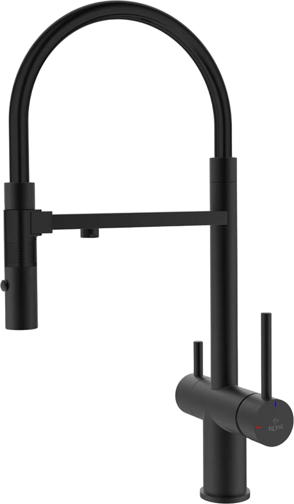 Смеситель для кухни Rose R958H черный