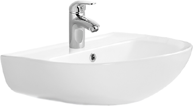 Раковина подвесная AQUATEK AQ5420-00 55 глянцевая белая