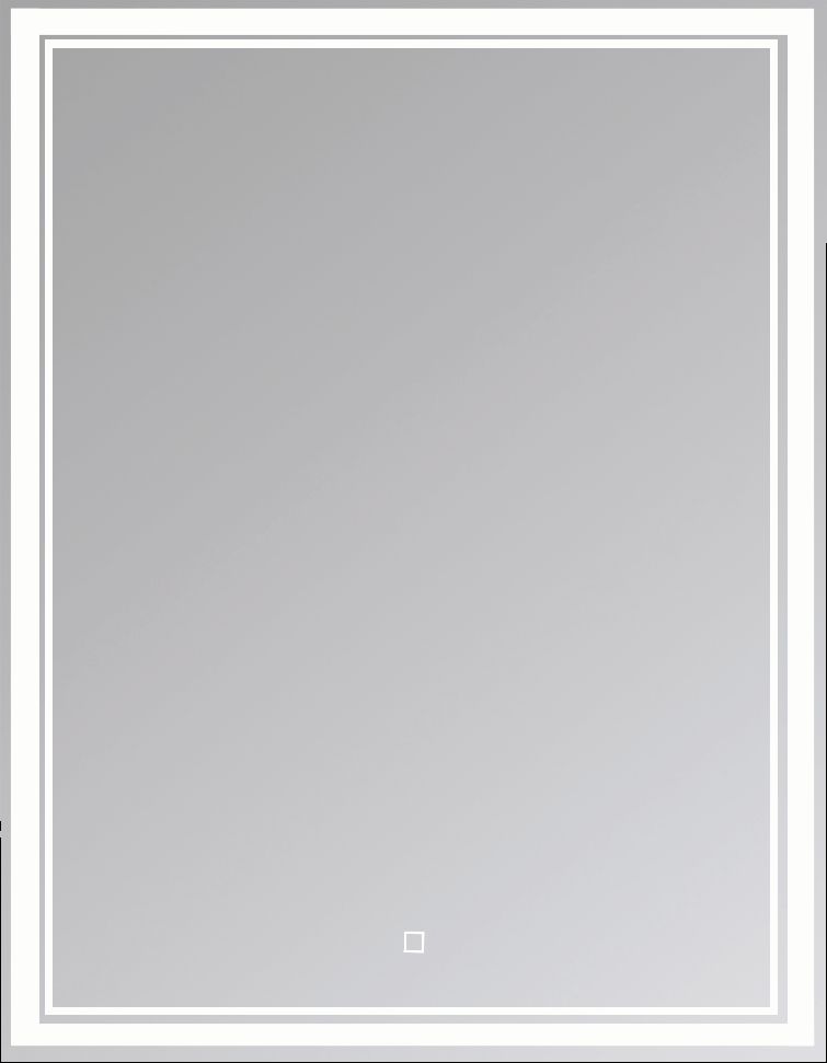 Зеркало Emmy Аврора 50х80 с LED-подсветкой, белое