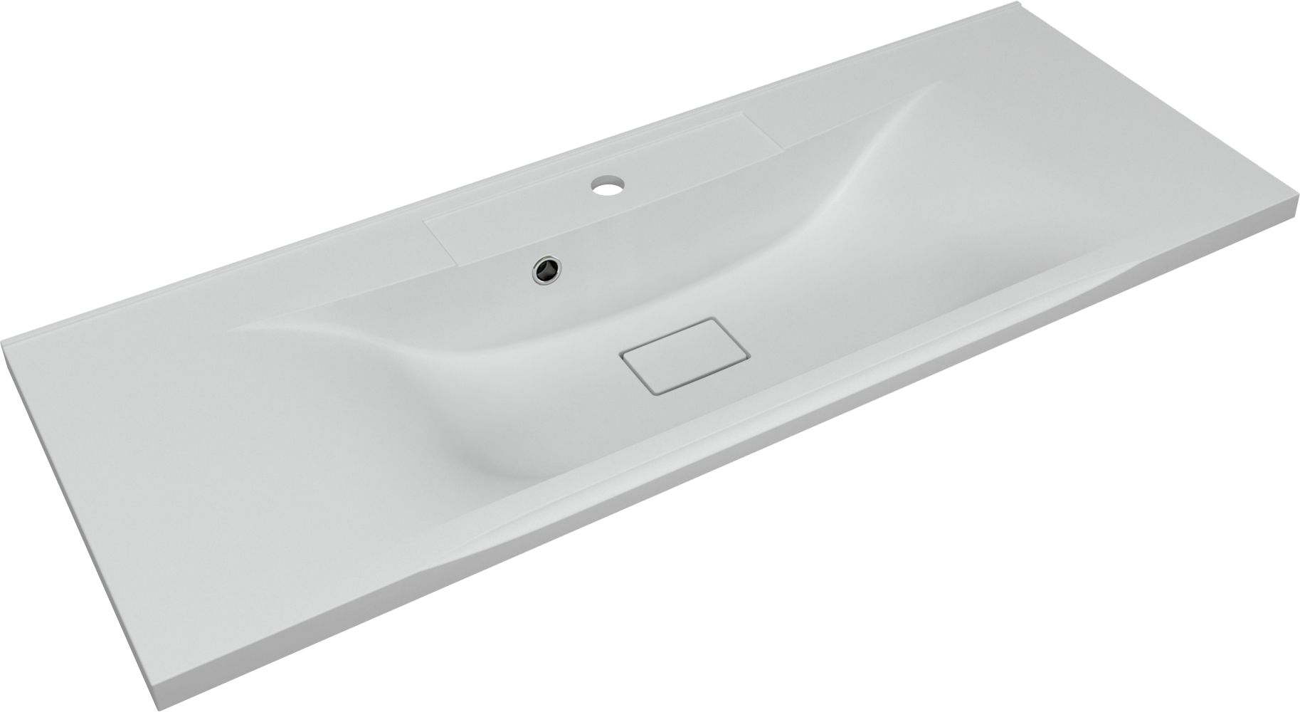 Мебельная раковина Florentina Прима 120 накладная, жасмин, прямоугольная, литьевой мрамор