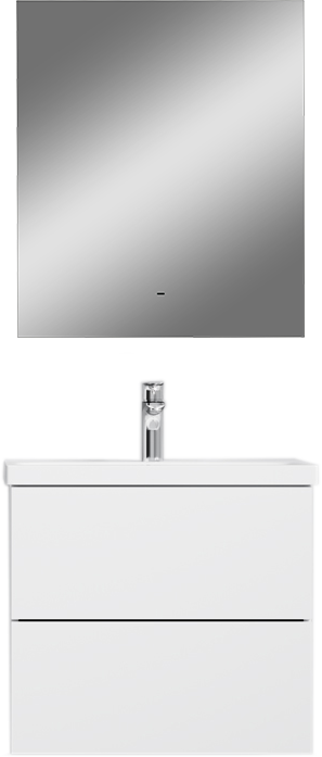 Мебель для ванной комнаты AM.PM Gem 60 подвесная, с 2 ящиками, белый глянец, DIWO Элиста