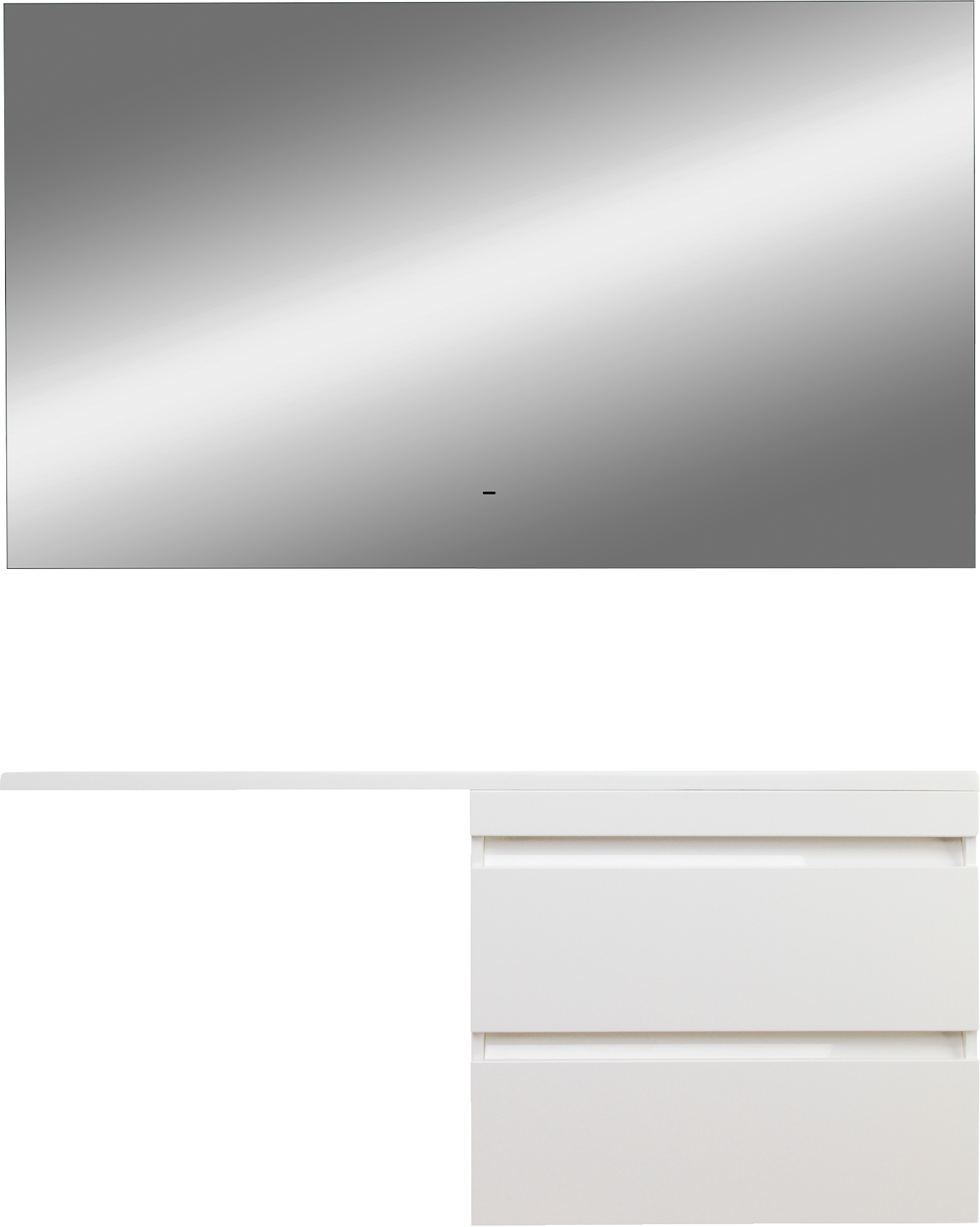 Мебель для ванной комнаты Style Line Даллас 130 R Люкс Plus подвесная, зеркало DIWO Элиста