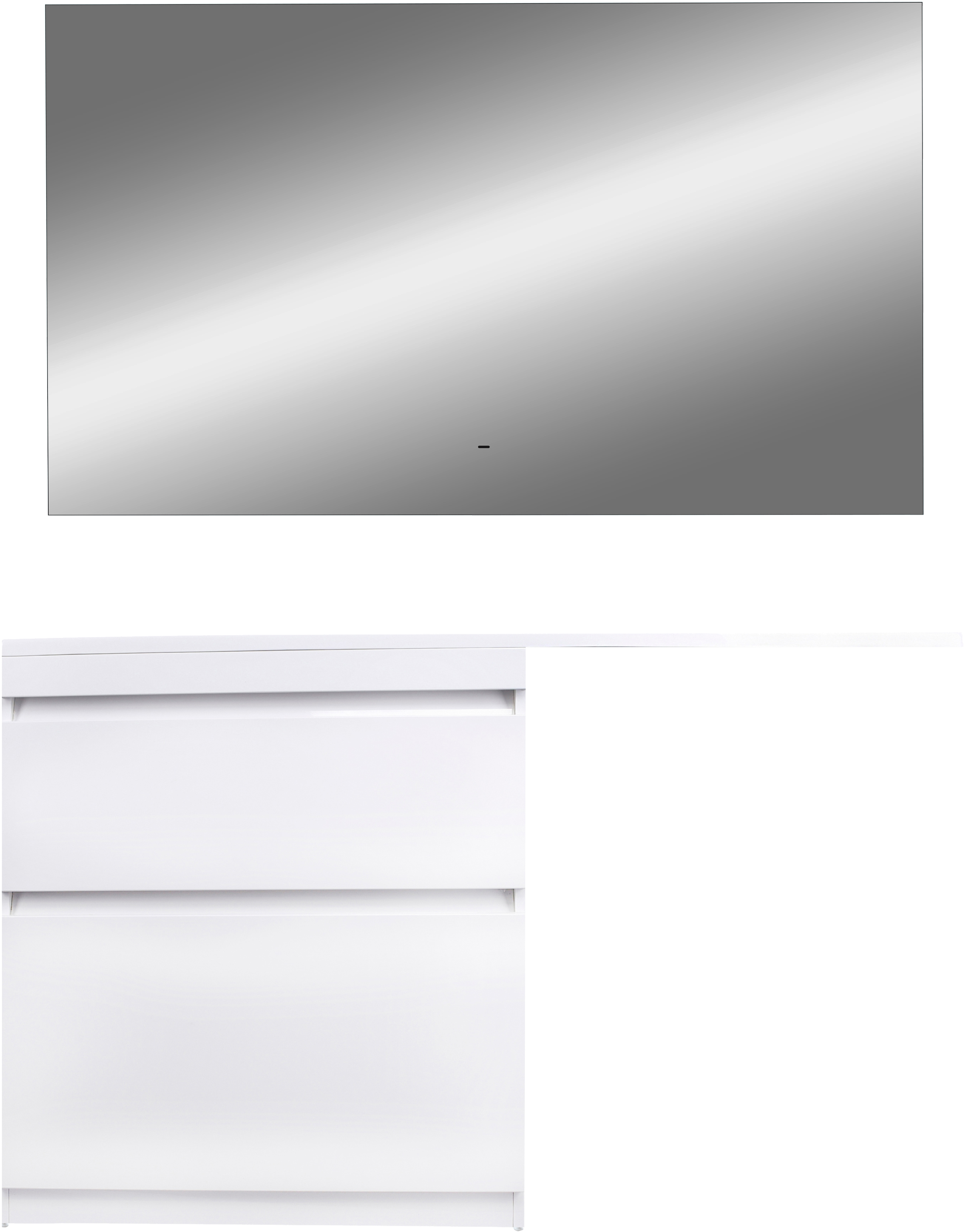 Мебель для ванной комнаты Style Line Даллас 140 L Люкс, напольная, 2 ящика, зеркало DIWO Элиста