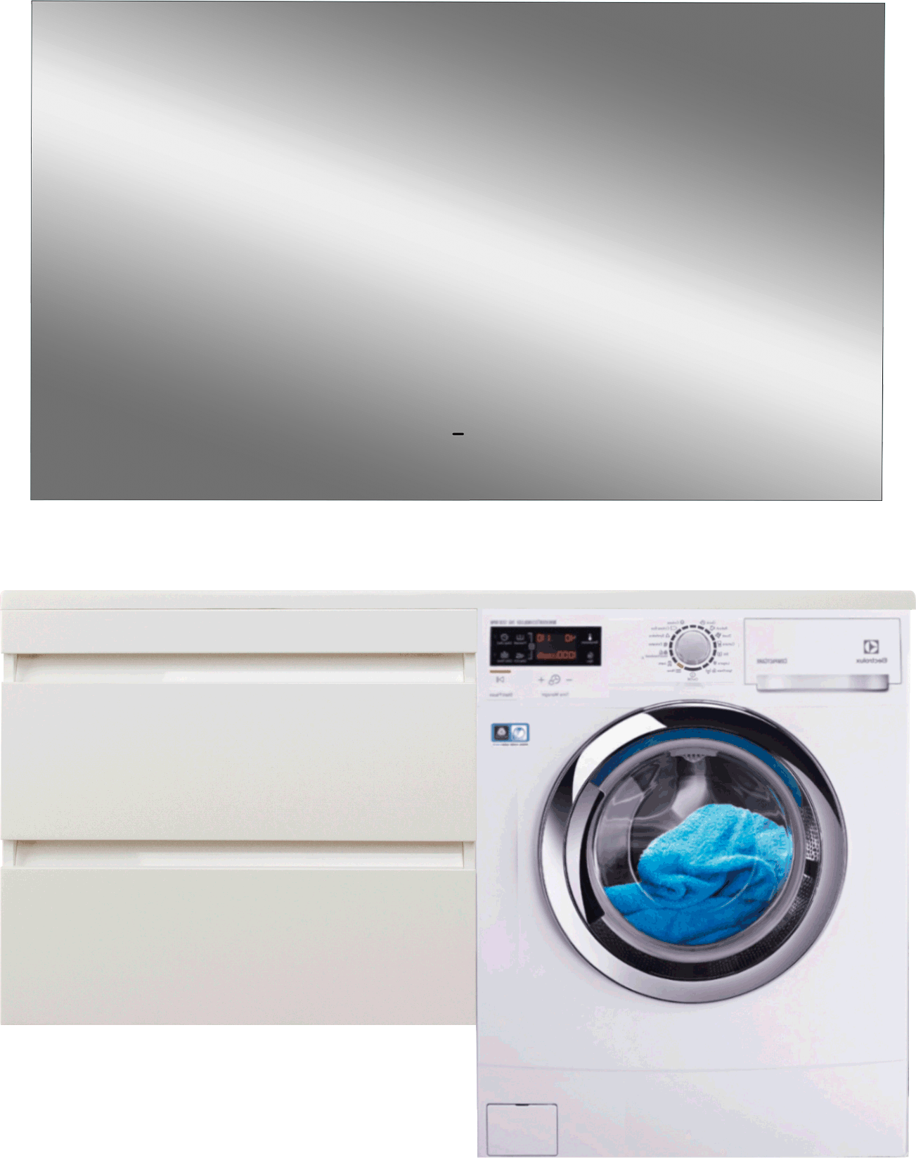 Мебель для ванной комнаты Style Line Даллас 140 L Люкс Plus подвесная, зеркало DIWO Элиста