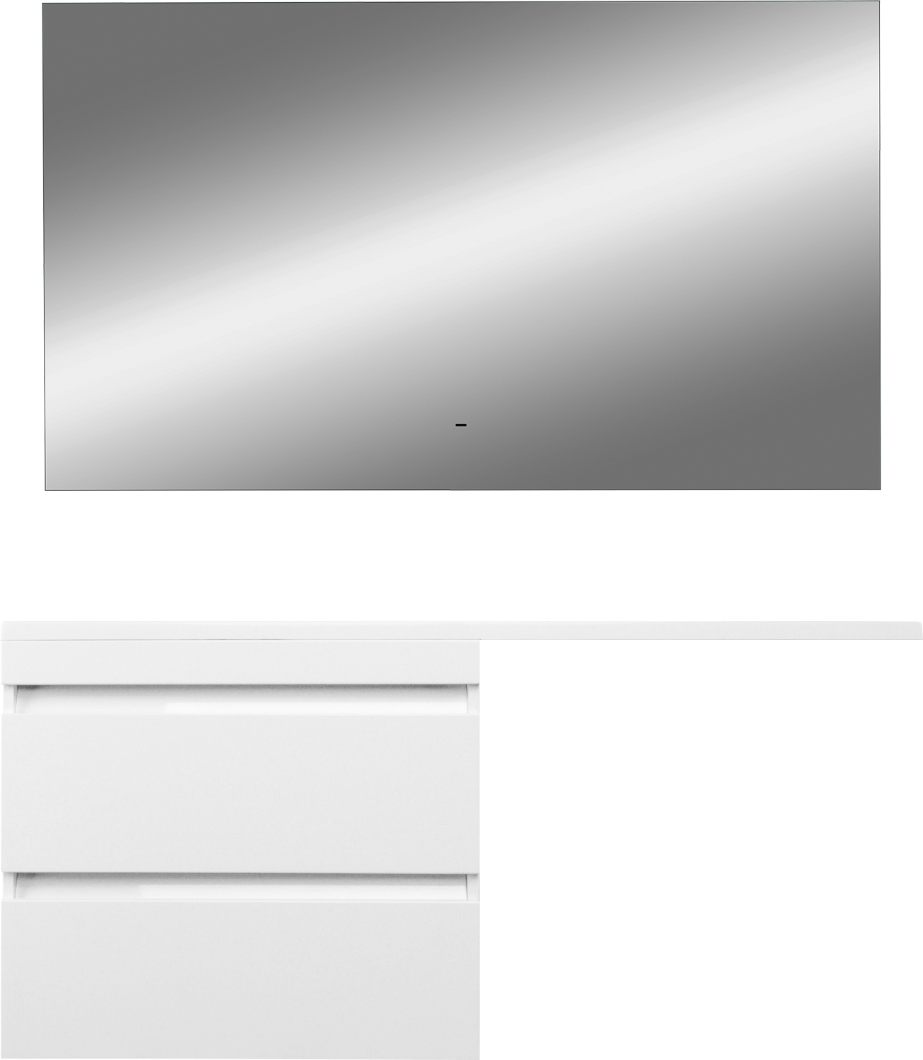 Мебель для ванной комнаты Style Line Даллас 150 L Люкс Plus подвесная, белая, зеркало DIWO Элиста