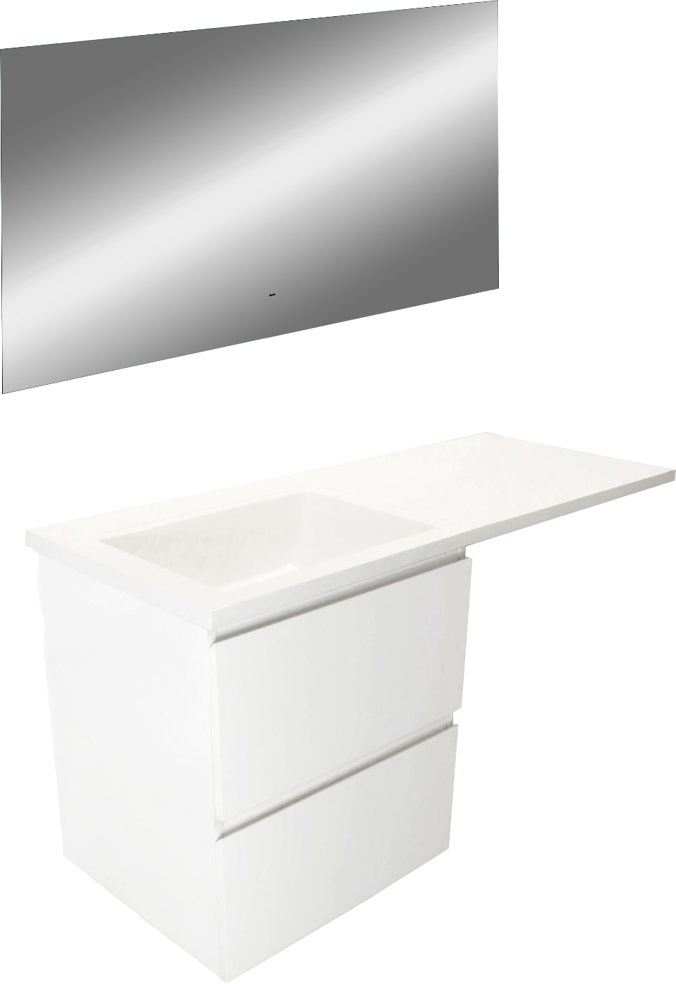 Мебель для ванной комнаты Эстет Dallas Luxe 120 L подвесная, 2 ящика, зеркало DIWO Элиста
