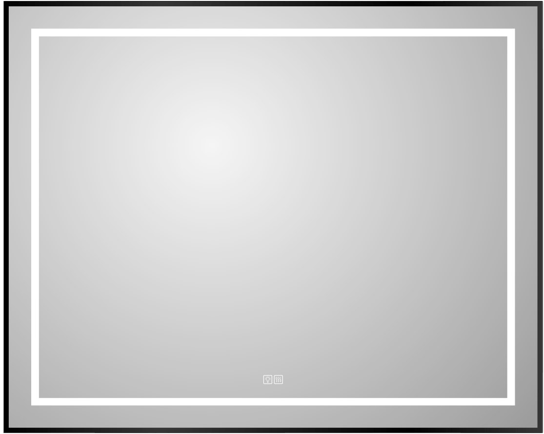 Зеркало BelBagno Kraft 80x100 с подсветкой, с подогревом, черный