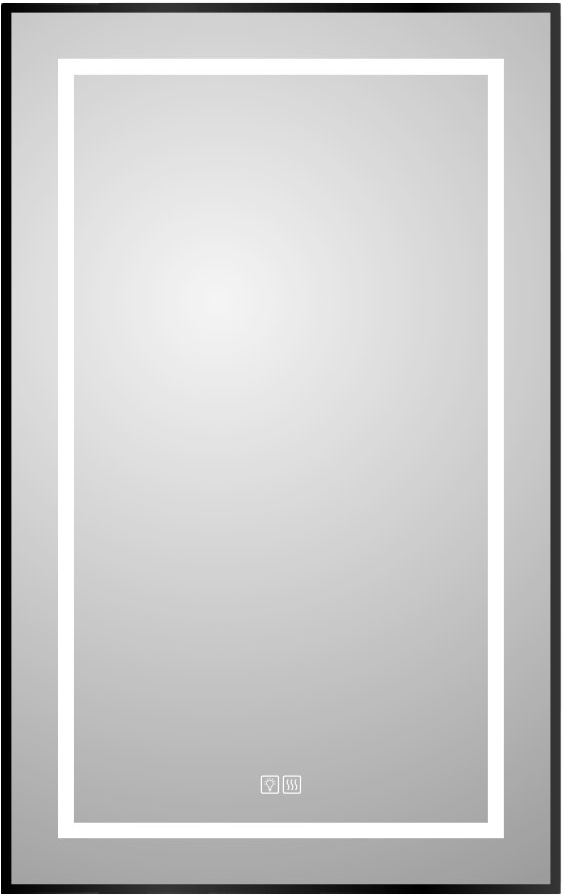 Зеркало BelBagno Kraft 80x50 с подсветкой, с подогревом, черный