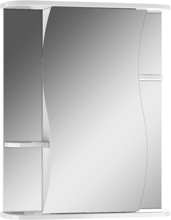 Зеркало-шкаф Айсберг Волна 2-55 L белый