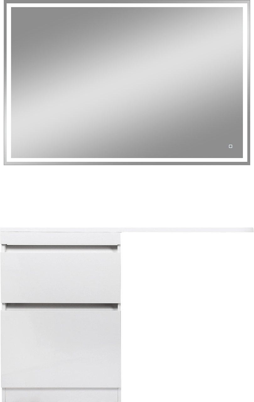 Мебель для ванной комнаты Style Line Даллас 120 L Люкс Plus напольная, белая, зеркало DIWO Дмитров
