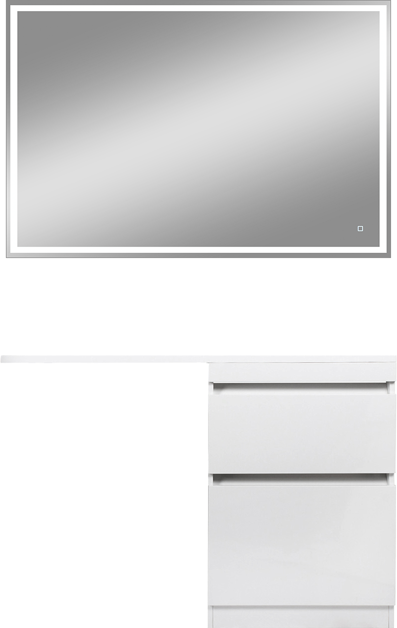 Мебель для ванной комнаты Style Line Даллас 120 R Люкс Plus напольная, белая, зеркало DIWO Дмитров