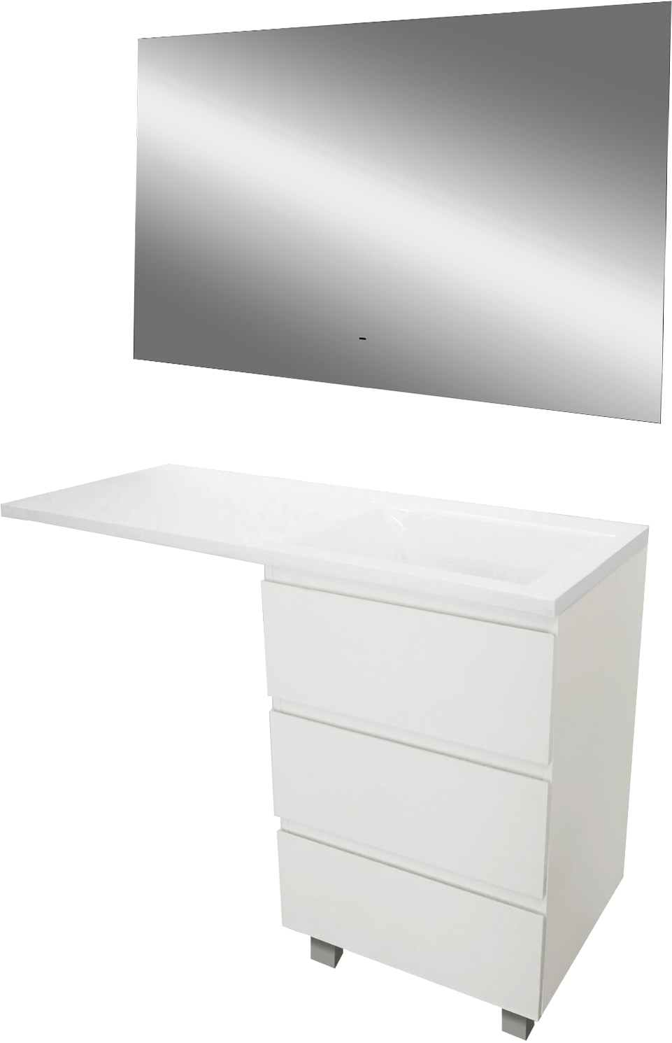 Мебель для ванной комнаты Эстет Dallas Luxe 140 R напольная, 3 ящика, зеркало DIWO Элиста