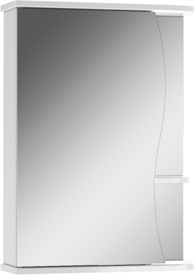 Зеркало-шкаф Айсберг Волна 1-50 L белый