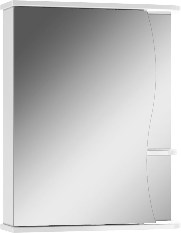 Зеркало-шкаф Айсберг Волна 1-55 L белый