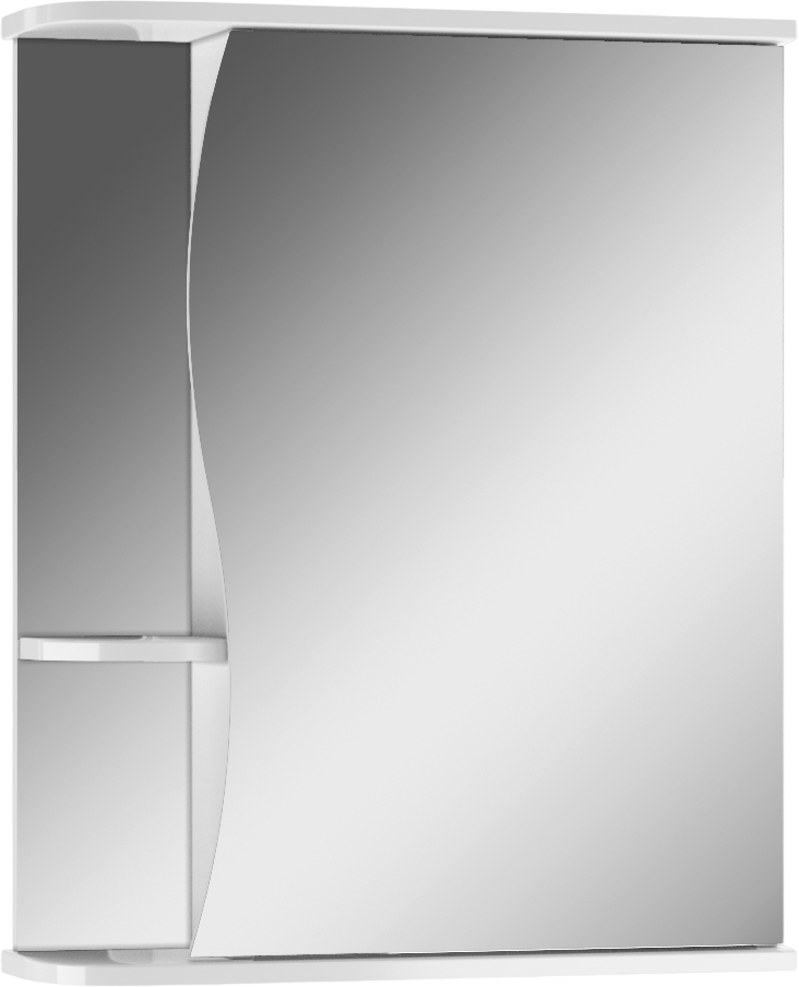 Зеркало-шкаф Айсберг Волна 1-55 R белый