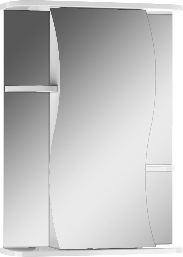 Зеркало-шкаф Айсберг Волна 2-50 R белый