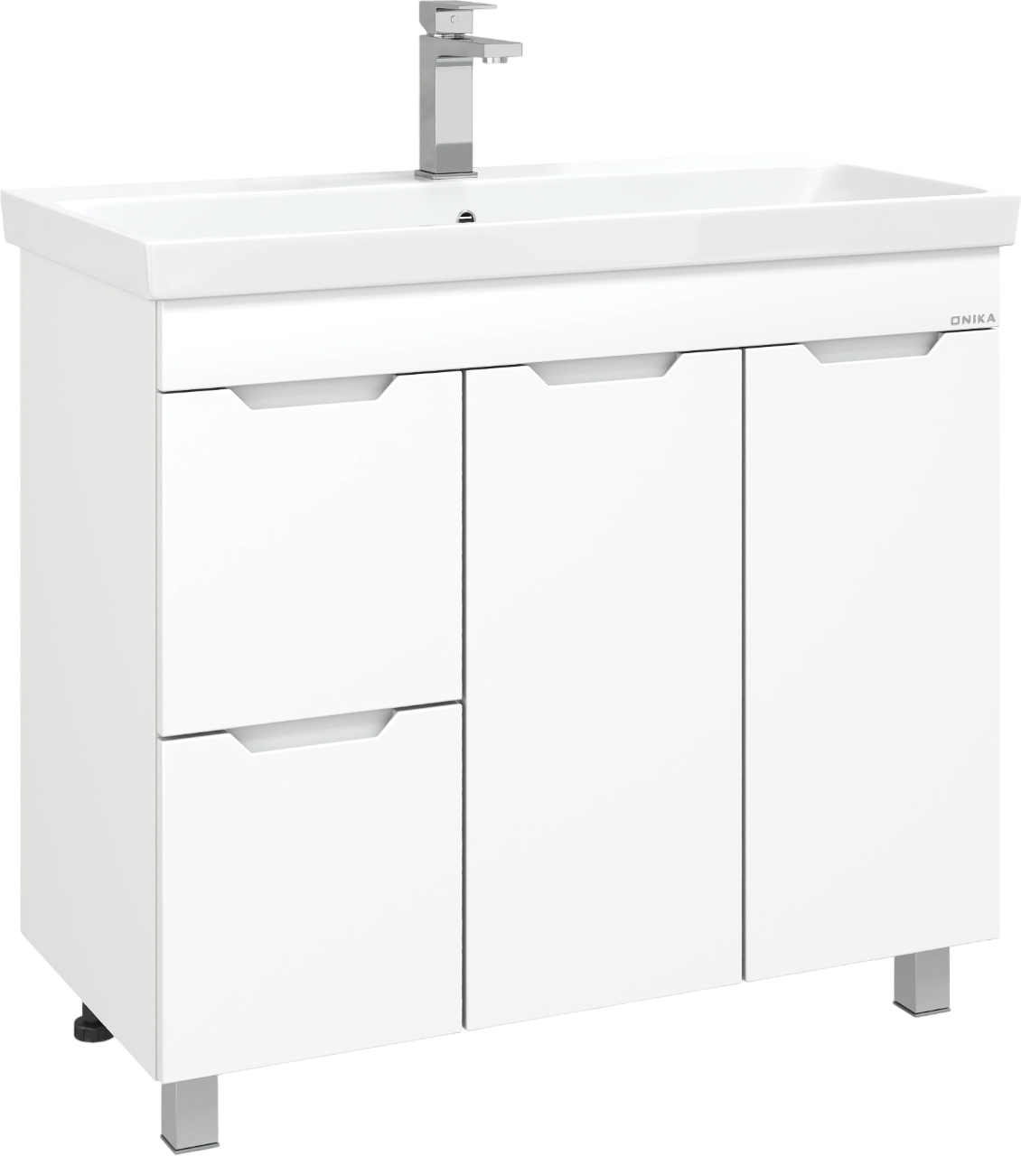 Тумба под раковину без столешницы Onika Айленд 90 напольная, белая