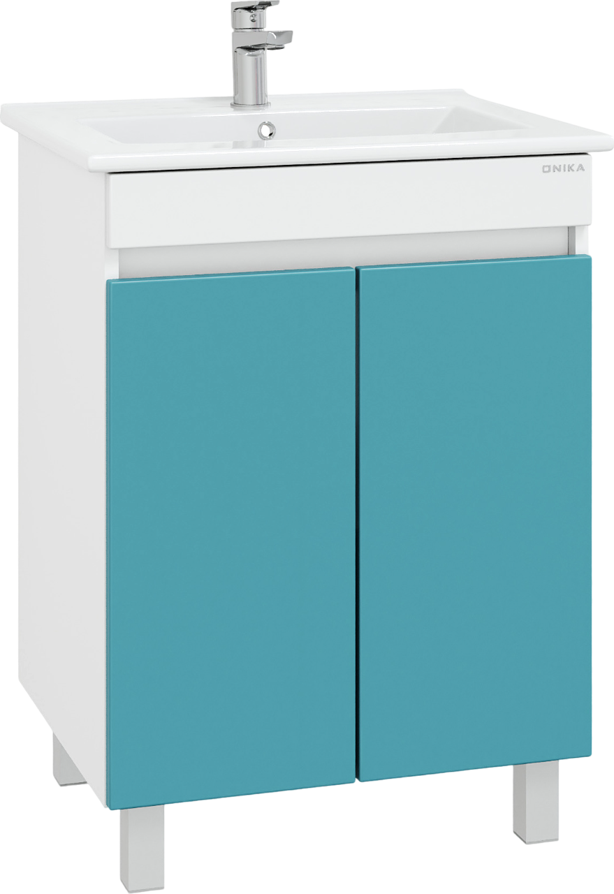 Тумба под раковину без столешницы Onika Марви 60 напольная, бирюза