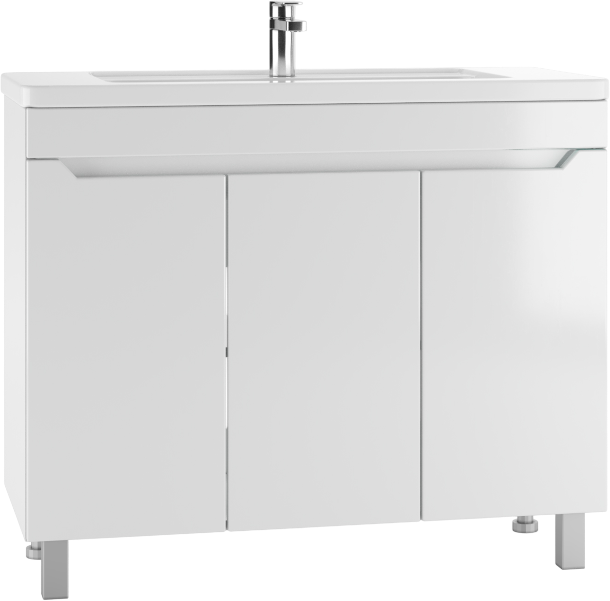 Тумба с раковиной Айсберг Мечта 100 напольная, белая