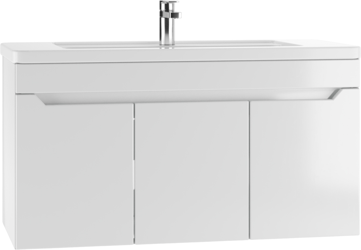 Тумба с раковиной Айсберг Мечта 100 подвесная, белая