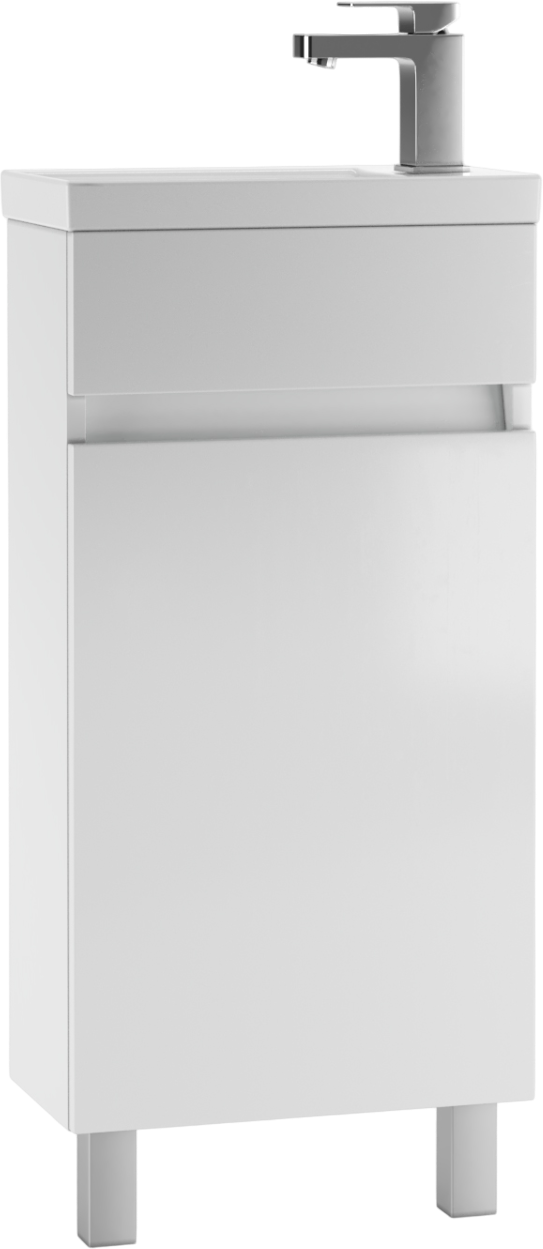 Тумба с раковиной Айсберг Норма 40 напольная, 1 дверца, белая