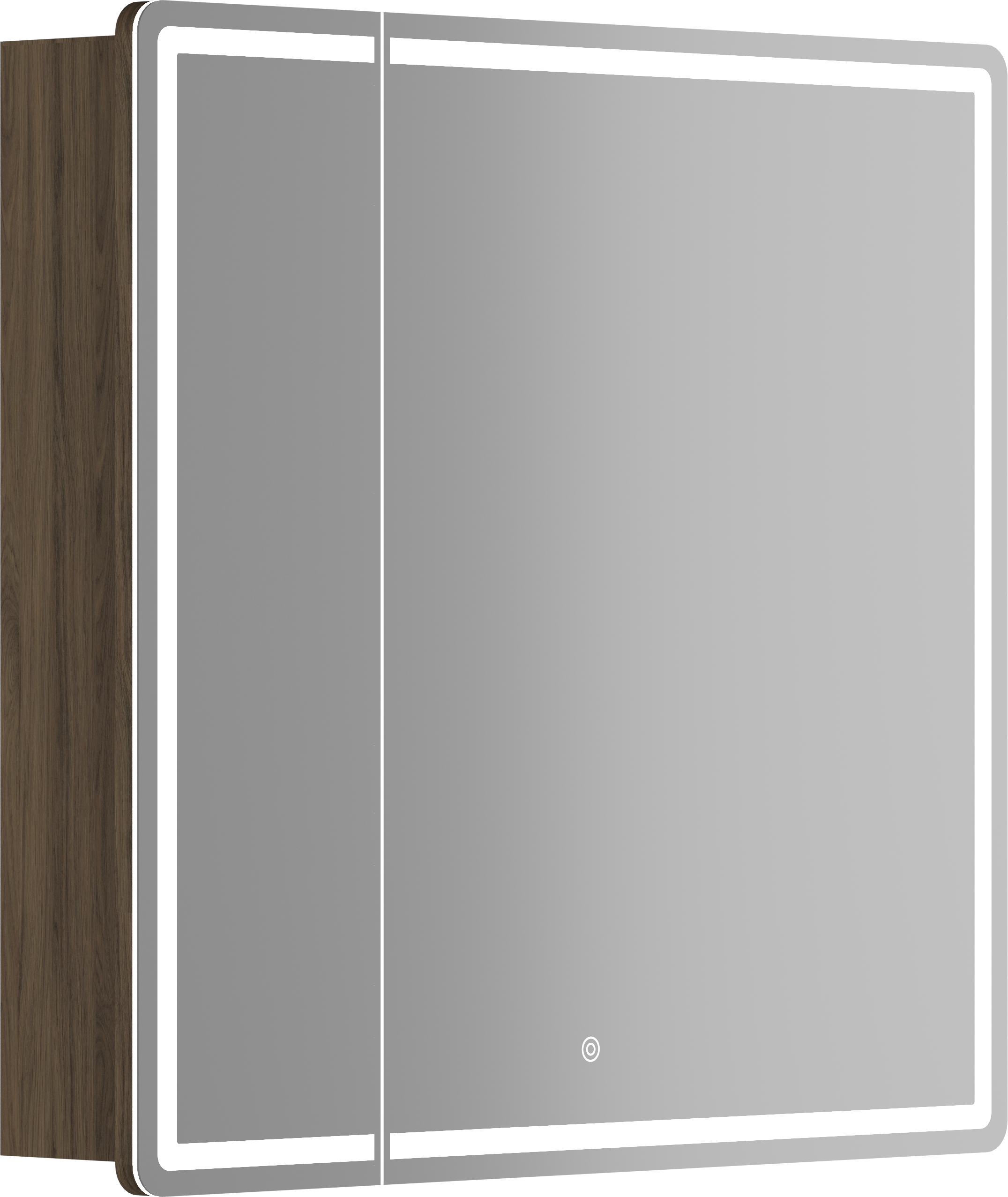 Зеркало-шкаф Sancos Mirror 80 с подсветкой, дуб чарльстон