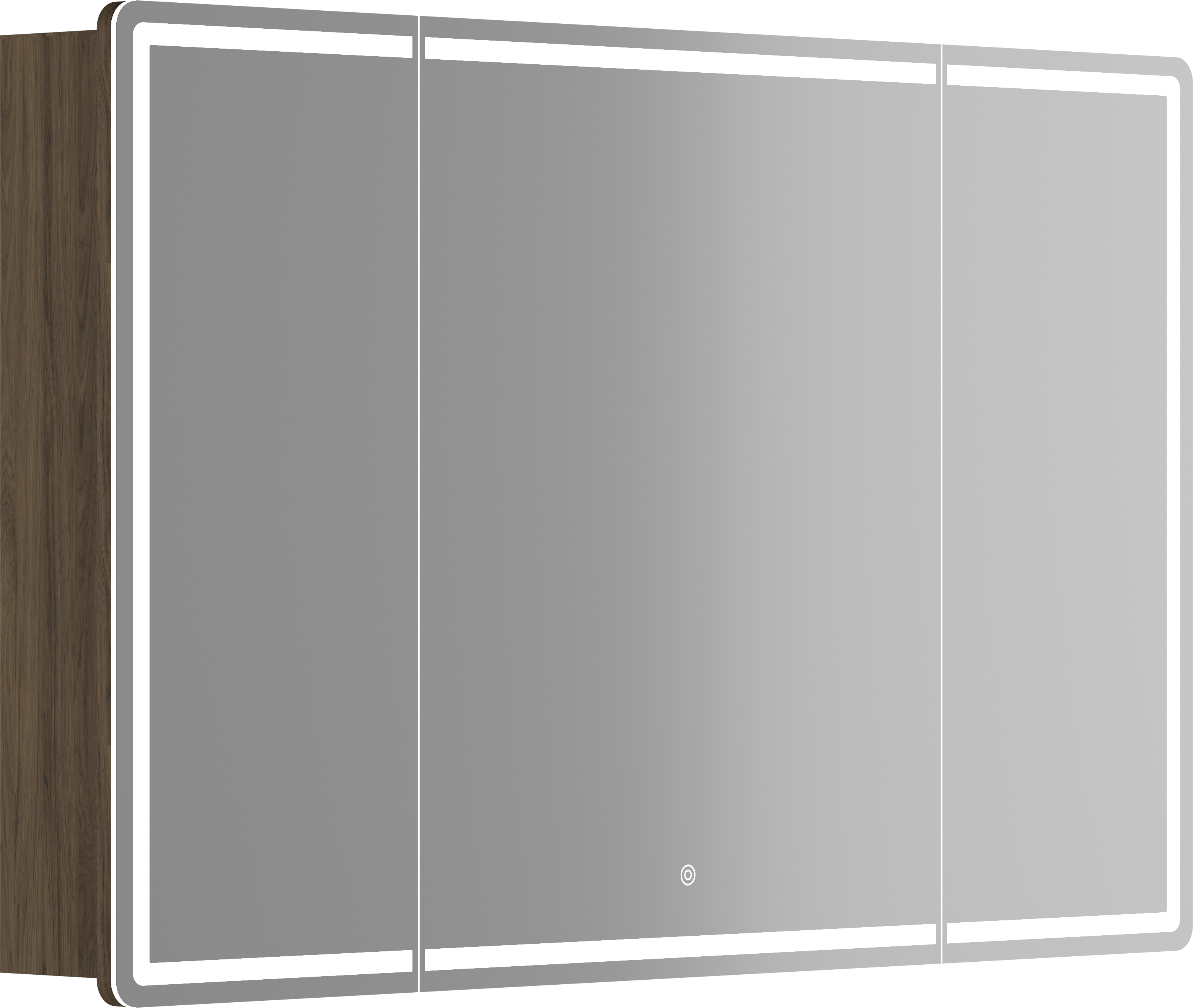 Зеркало-шкаф Sancos Mirror 120 с подсветкой, дуб чарльстон