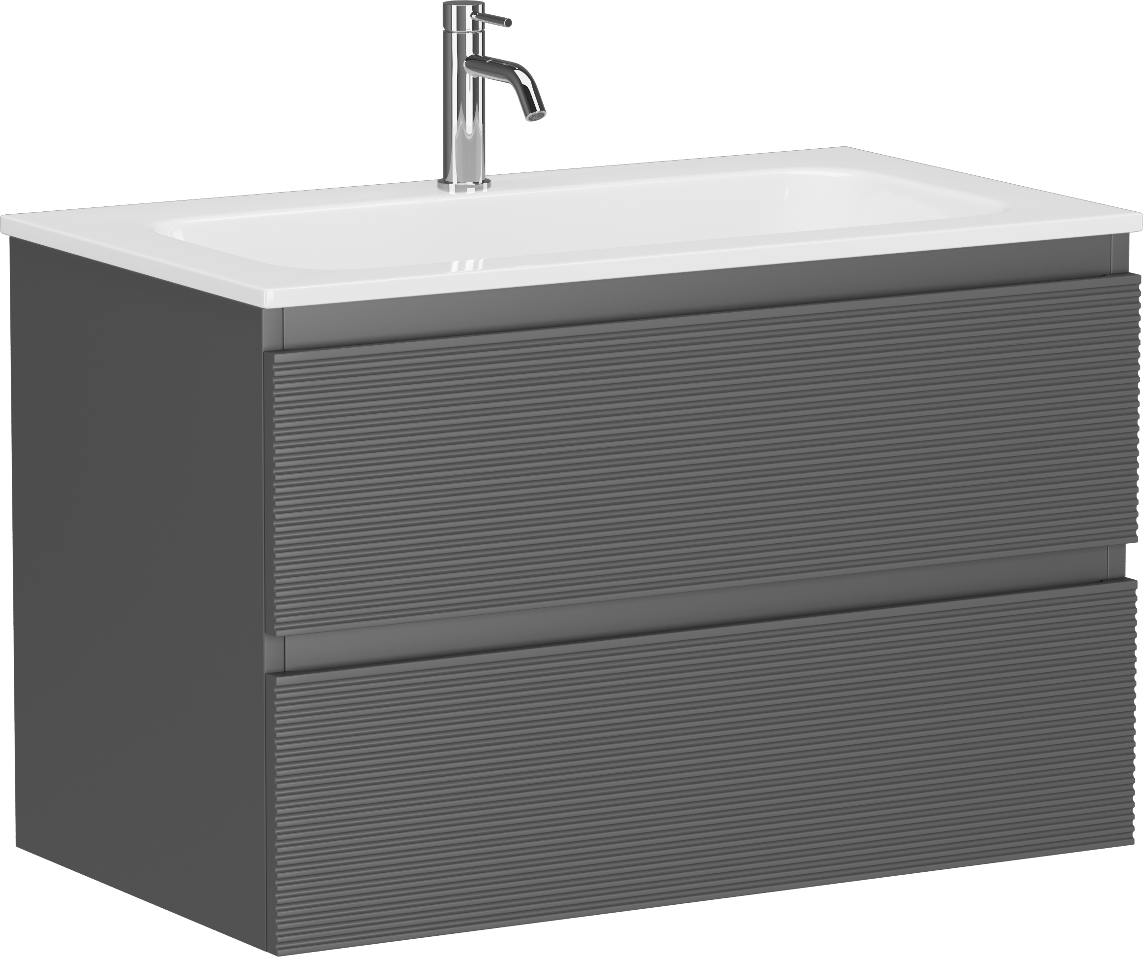 Тумба с раковиной Sancos Folk 80 grey soft