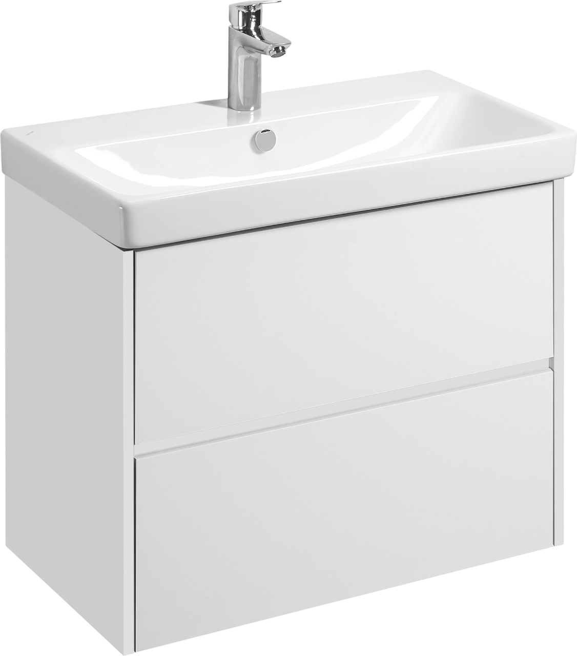 Тумба с раковиной AQUATON Сканди 80 белый глянец, белый матовый, раковина Адриана 80