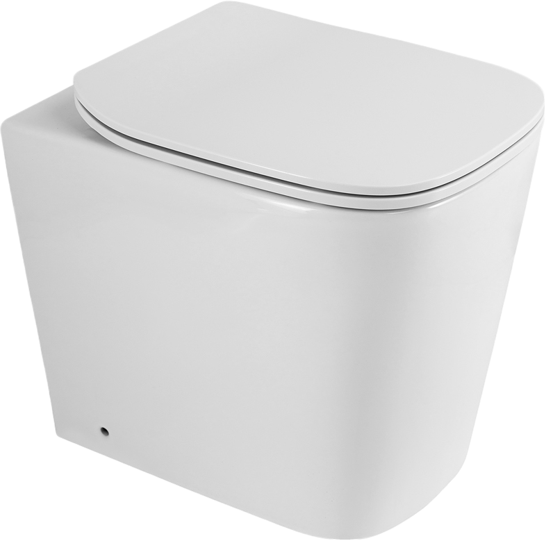 Унитаз приставной напольный BelBagno Albano BB120CBR сиденье BB903SC с микролифтом, безободковый, глянцевый белый